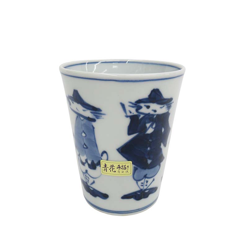 青花  5人異人 ミルクカップ